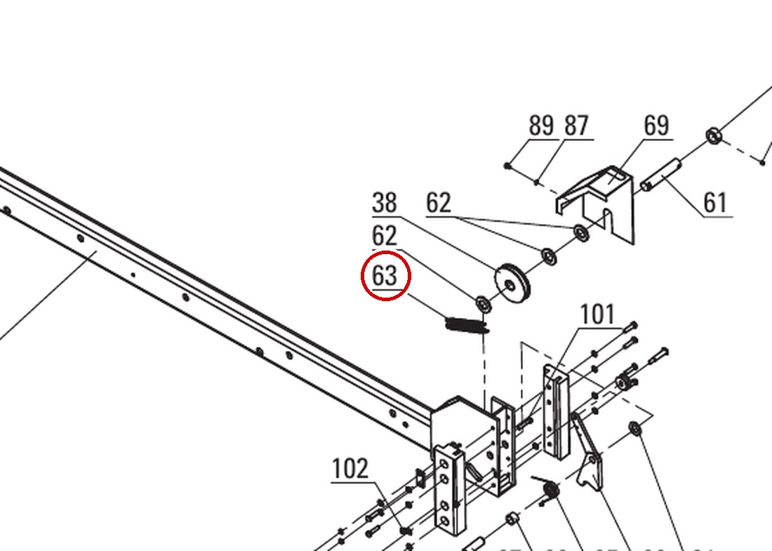 DIT10111 direct-lift-pp8-long-crossbeam-assembly item 63