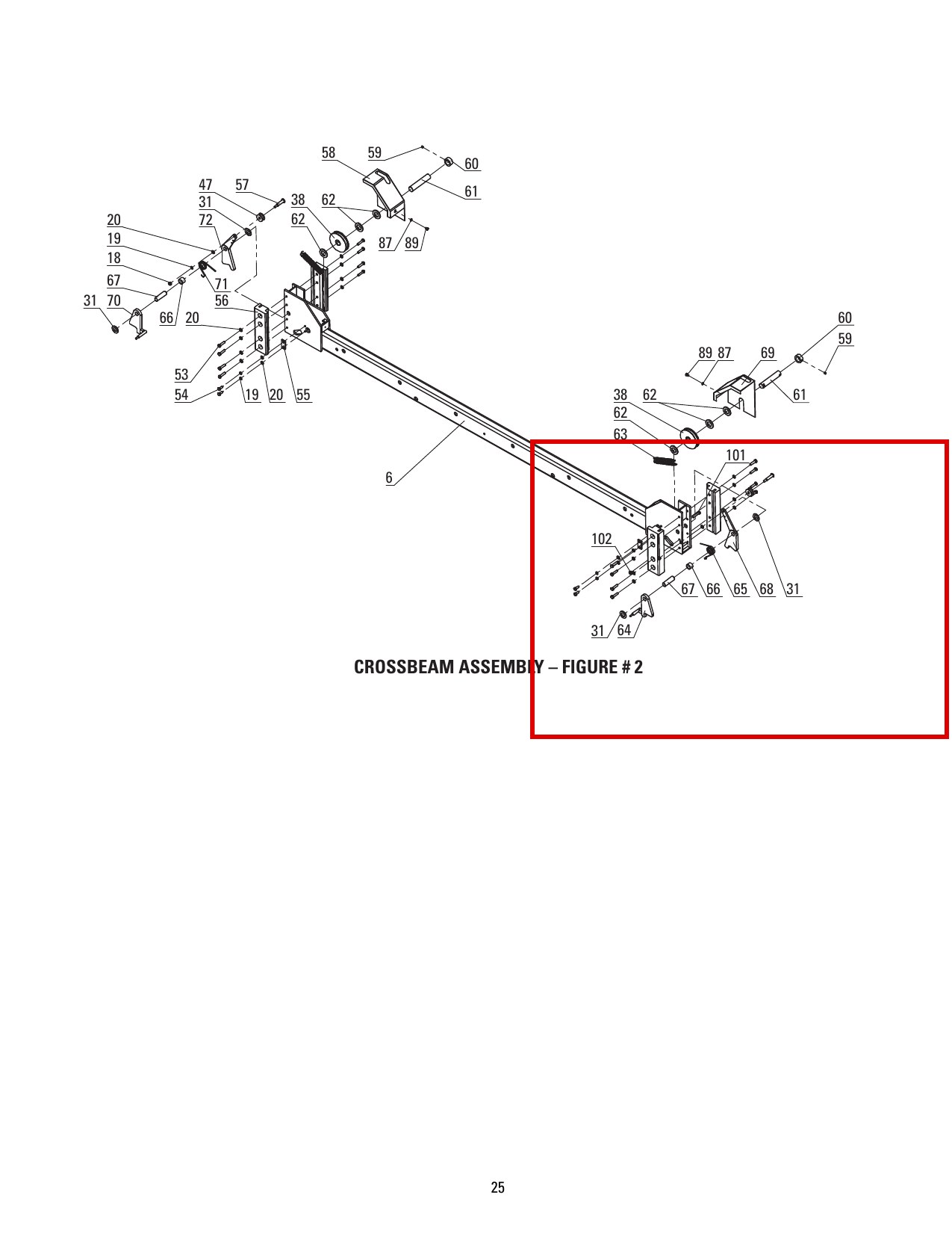 DIT10111 direct-lift-pp8-long-crossbeam-assembly item 65 (location)