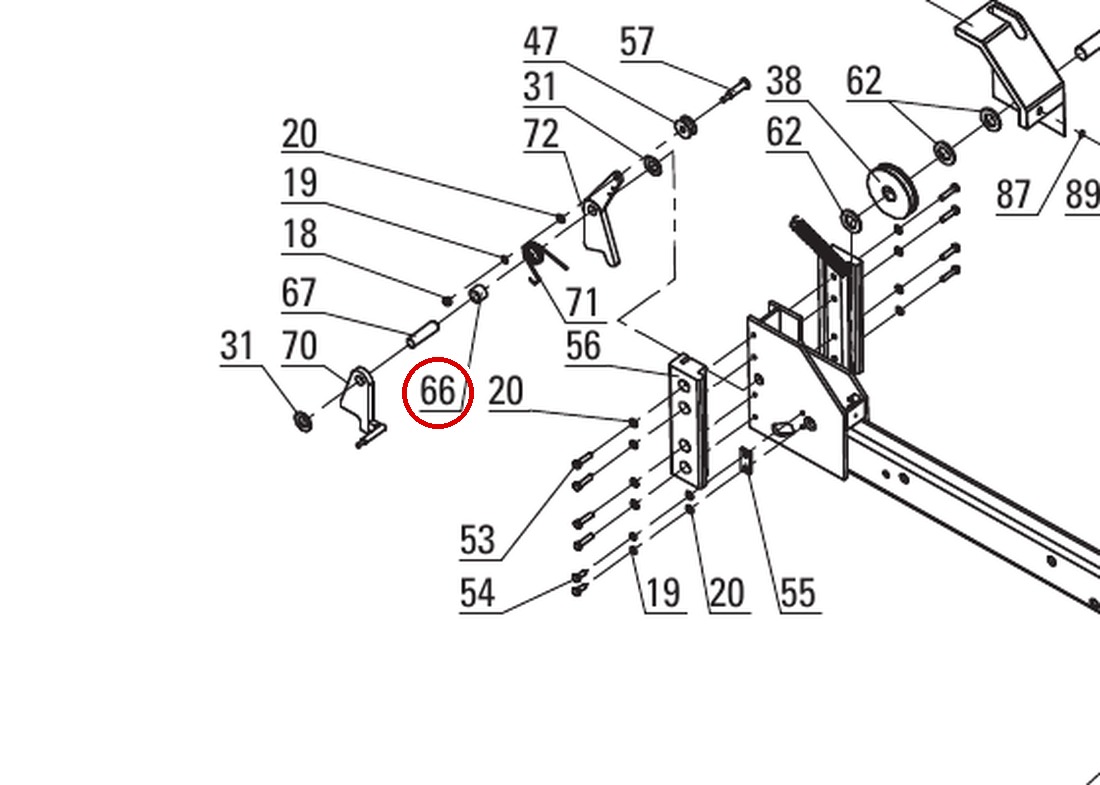DIT2008 direct-lift-pp8-long-crossbeam-assembly item 66