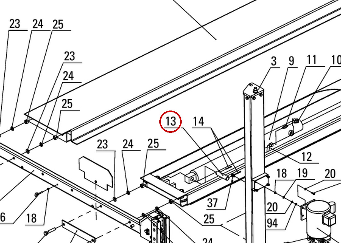 DIT83003 direct-lift-pp8-long-general-illustrated-parts-list item 13
