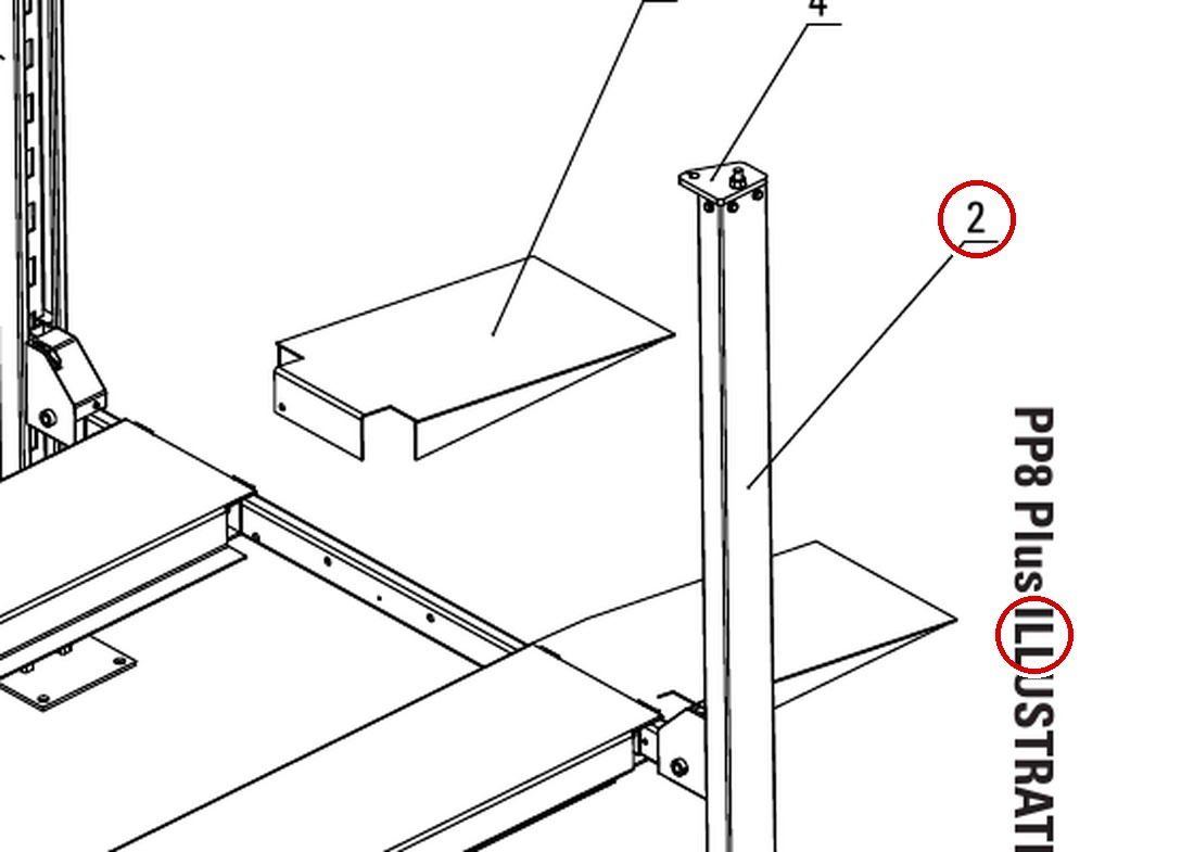 DIT8P1100 direct-lift-pp8-long-general-illustrated-parts-list item 2