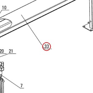 Runway Weldment, Driving slide (DP8L-3100 = PP8 Plus Long)