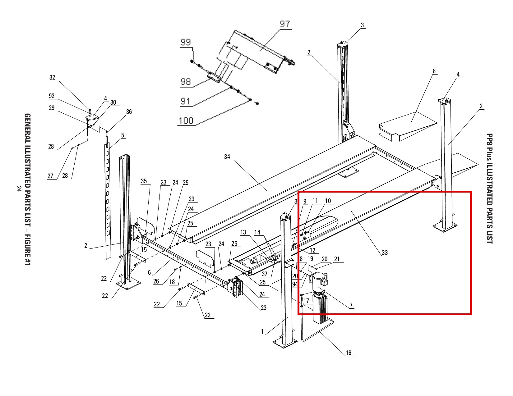 GEN8L3100 direct-lift-pp8-long-general-illustrated-parts-list item 33 (location)