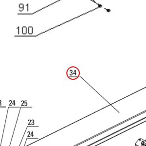 Runway Weldment, Slave Side (DP8L-3200 = PP8 Plus Long)