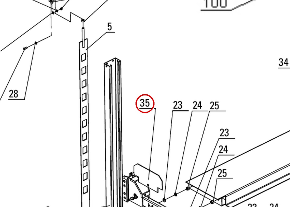 DITD5001 direct-lift-pp8-long-general-illustrated-parts-list item 35