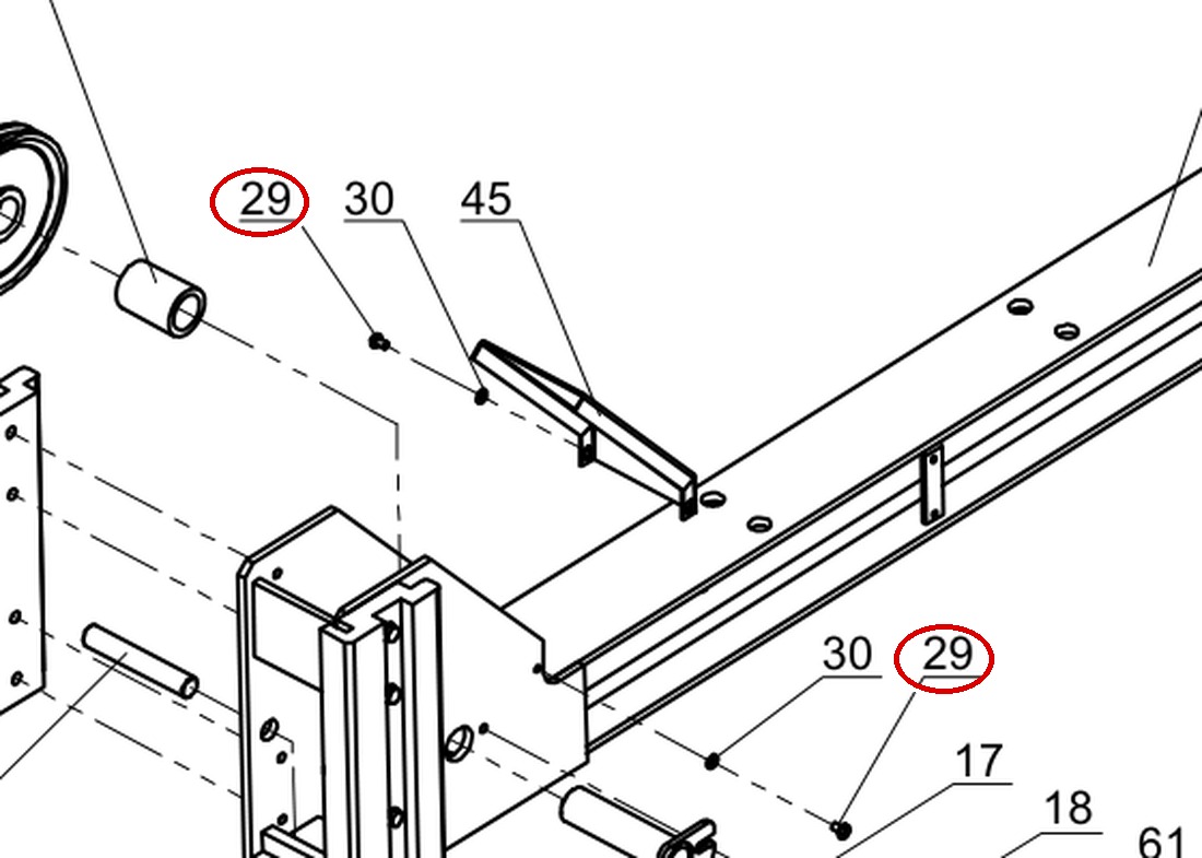 Direct Lift PP9+ Crossbeam & Safety Latch Fig 1 item 29 DIT3610
