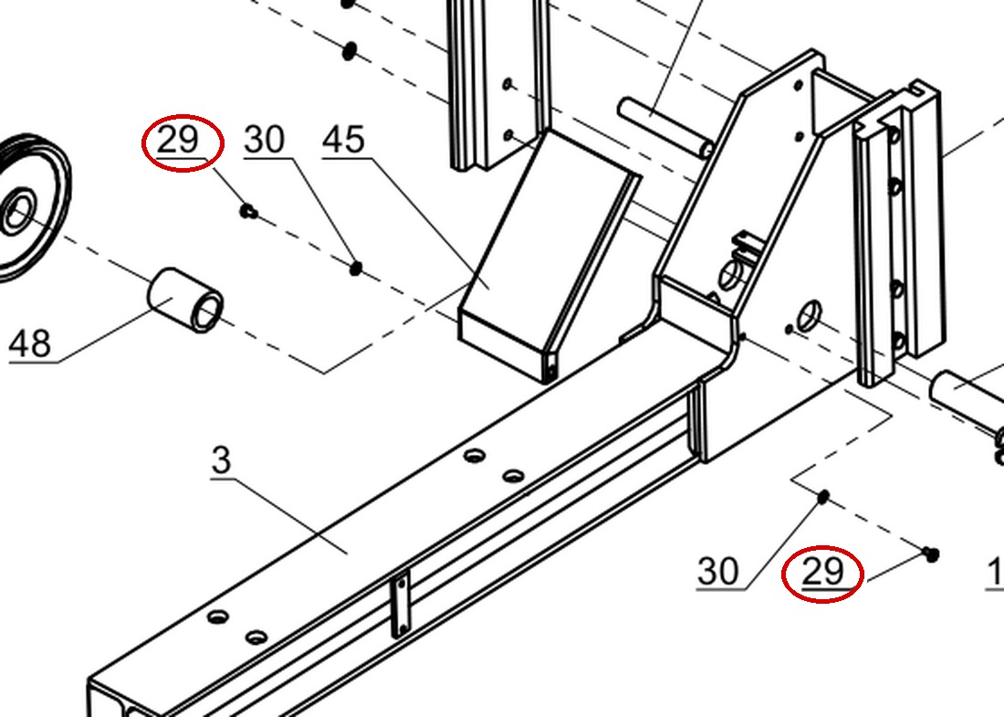 Direct Lift PP9+ Crossbeam & Safety Latch Fig 1 item 29 DIT3610