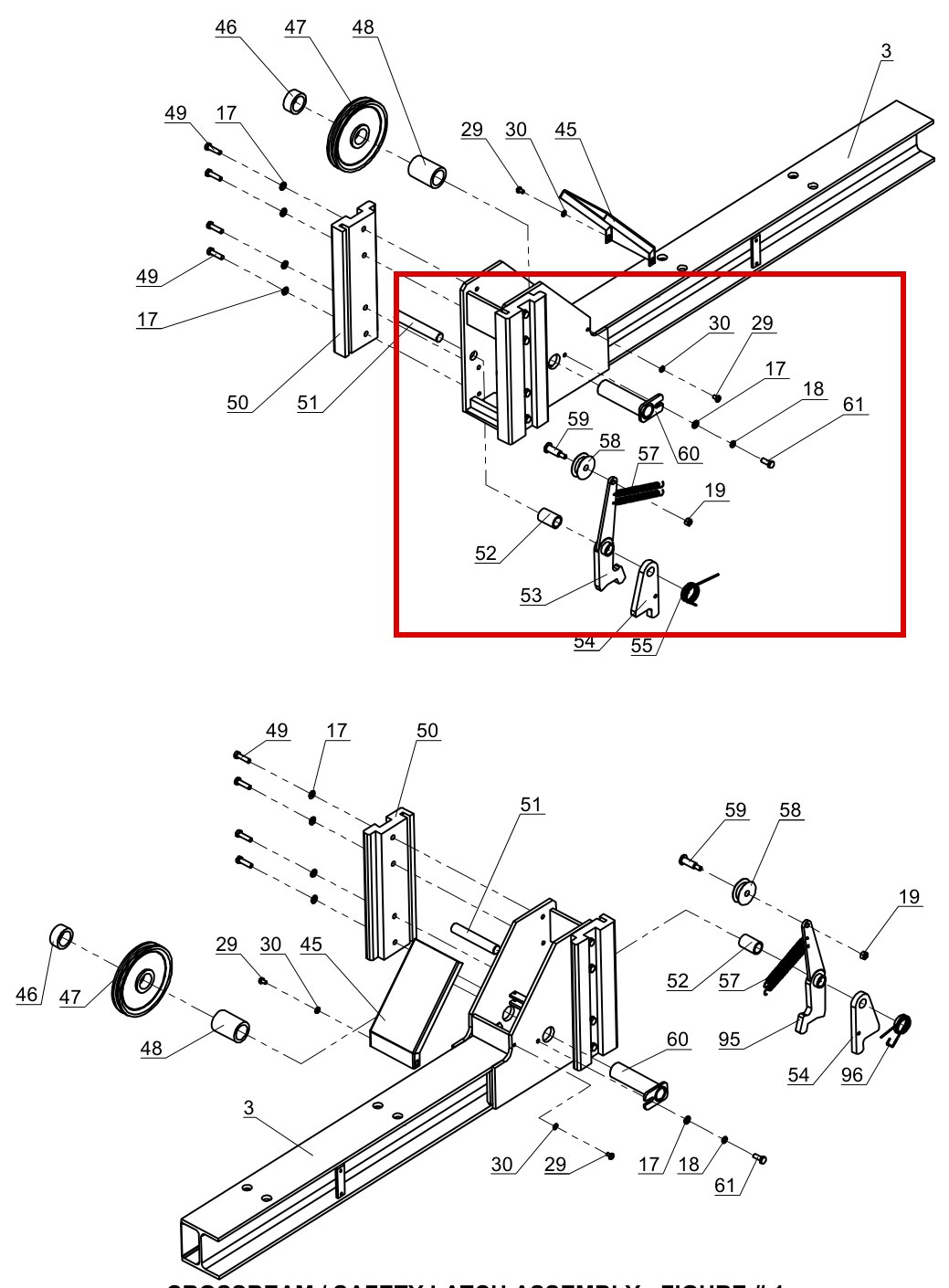 DIT10111 direct-lift-pp9-crossbeam-safety-latch-assembly-figure-1 item 57 (location)