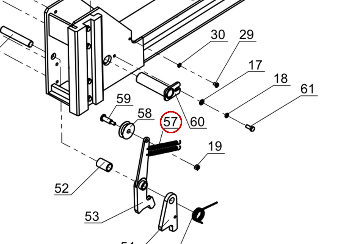 DIT10111 direct-lift-pp9-crossbeam-safety-latch-assembly-figure-1 item 57