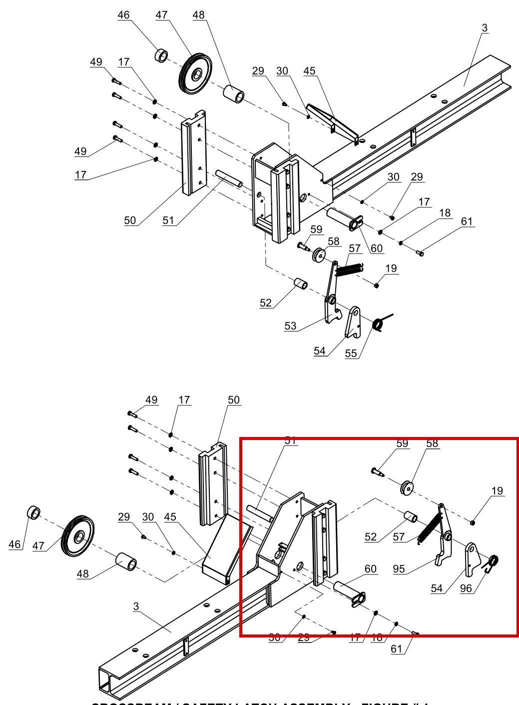 DIT10111 direct-lift-pp9-crossbeam-safety-latch-assembly-figure-1 item 57 (location)