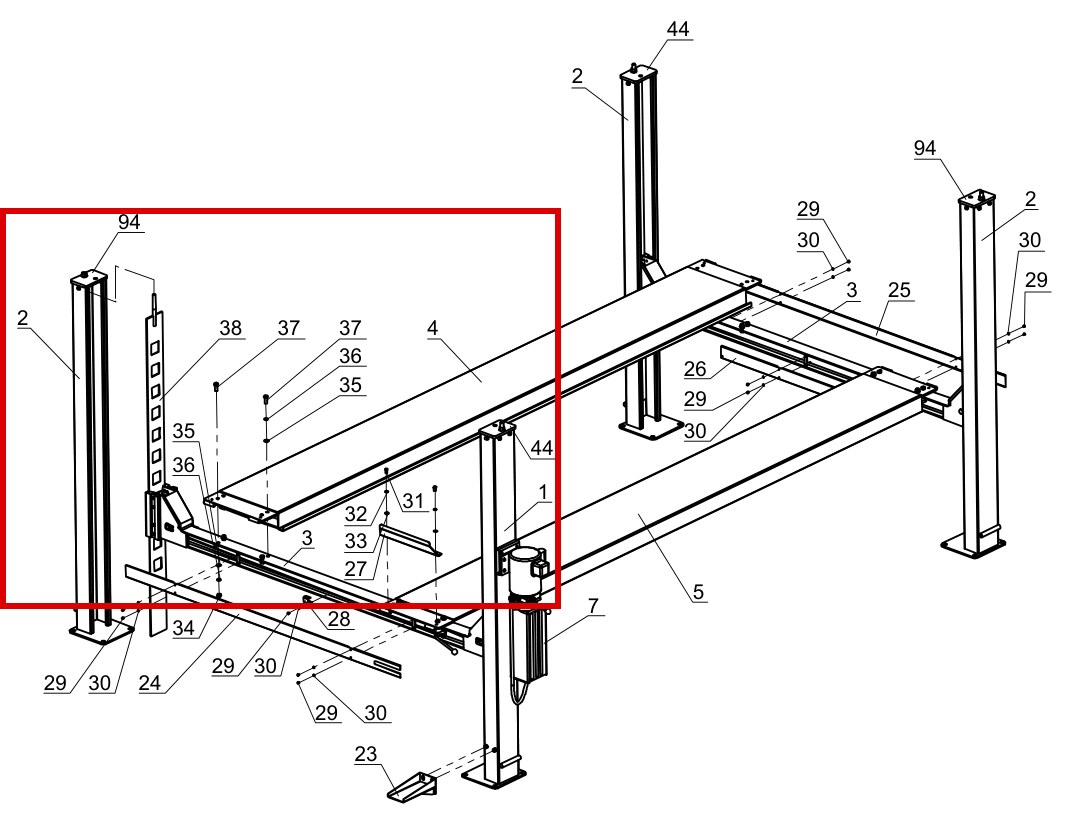 DIT4116 direct-lift-pp9-general-illustrated-parts-list-b-figure-7 item 35 (location)