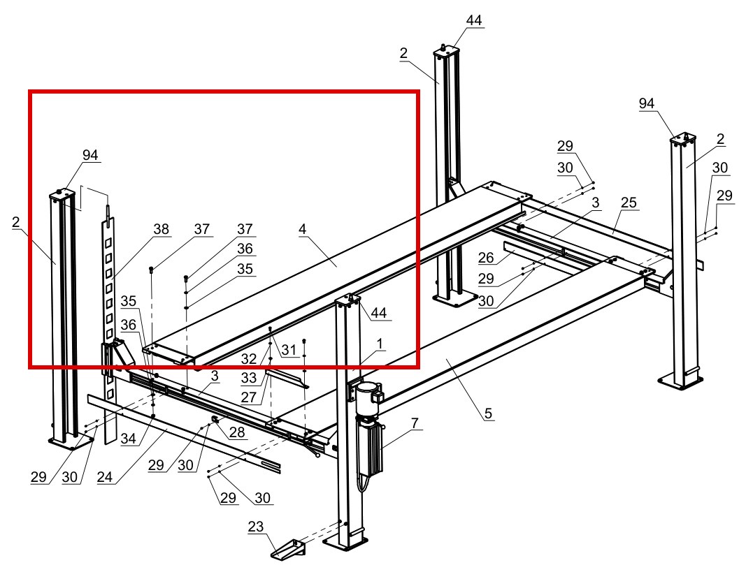 DIT1116 direct-lift-pp9-general-illustrated-parts-list-b-figure-7 item 37 (location)