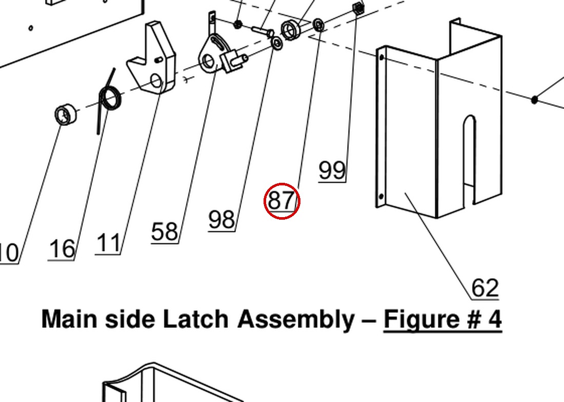 DIT4010 direct-lift-pv10-10k-main-side-latch-assembly-figure-4 item 87