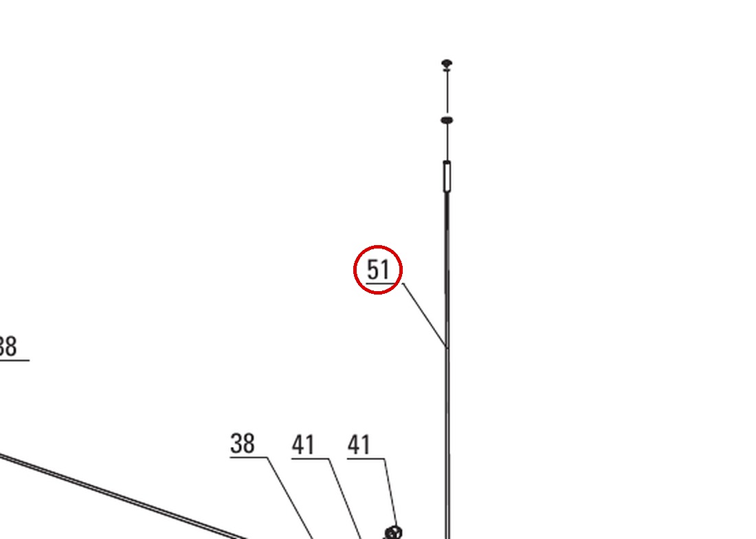 Direct ProPark 8+ Long 4 Post Lift Cables Set of 4 - DP8L-3003G, DP8L-3002G, DP8-3010, DP8-3009 - item 51 on Direct Lift PP8+ Long Cylinder & Cable Components parts diagram