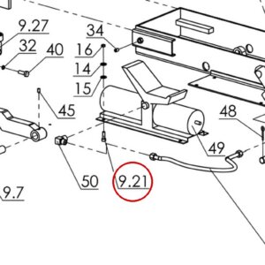 Direct Lift Lift Part B10-8×16 Hex Head Bolt M8×16 for I12, 10K 2-Column & 9K Parking Lifts - item 9.21 on Pro 14F 14000 Rolling Jack Assembly parts diagram
