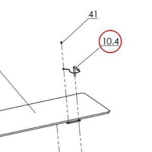 Direct Lift H4B-7110A Locking Pin for Pro 14F 14,000 lb Lift and Older Forward Lift Alignment Models - item 10.4 on Pro 14F 14000 Rear Slip Plate Assembly parts diagram
