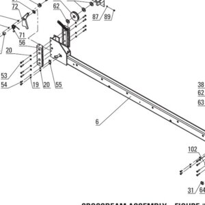 Direct Lift DP8-2005 Lock Shaft / Spring for 7K / 8K / PP8+ Four-Post Lifts - item 67 on Direct Lift PP8+ Long Crossbeam Assembly parts diagram