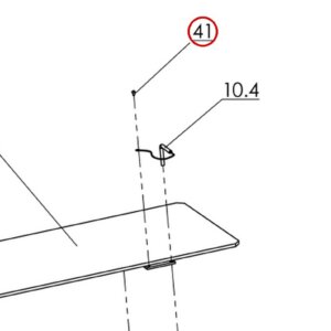 Direct Lift Lift Parts B23-6×8 M6×8 Phillips Cross Screw for I12, 10K & 8K 2-Column Lifts - item 41 on Pro 14F 14000 Rear Slip Plate Assembly parts diagram