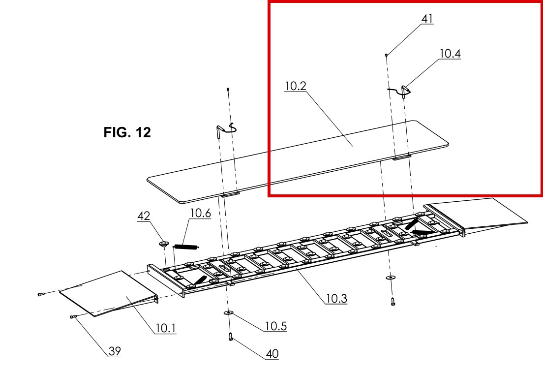 Direct Lift Lift Parts B23-6×8 M6×8 Phillips Cross Screw for I12, 10K & 8K 2-Column Lifts - item 41 on Pro 14F 14000 Rear Slip Plate Assembly parts diagram (location)