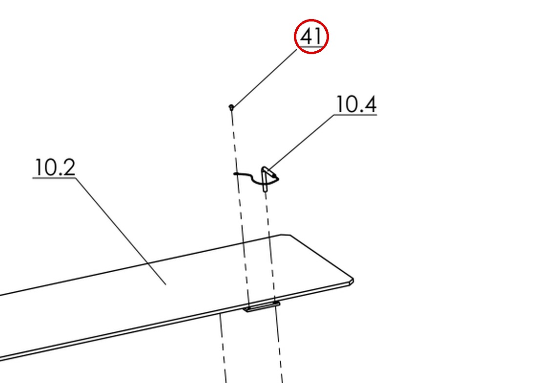 Direct Lift Lift Parts B23-6×8 M6×8 Phillips Cross Screw for I12, 10K & 8K 2-Column Lifts - item 41 on Pro 14F 14000 Rear Slip Plate Assembly parts diagram