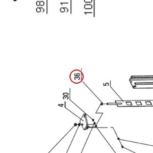 Direct Lift NH4D-3303 Hex Nut (Jam Nut) - 7K/8K/9K 4-Post Parking Lifts - item 36 on Direct Lift PP8+ Long General Illustrated Parts List parts diagram