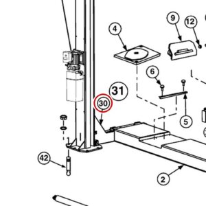 Forward Lift 1400402 Left Front Yoke Weldment, OR14 Runways & Main Assembly item 30
