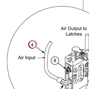 Forward Lift 1400943 1/4" Airline Tubing, 60 ft Roll, for OR14 14K 4-Post Lift - item 4 on OR14 14K 4-Post Air Lock Release Valve Detail parts diagram