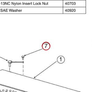 Forward Lift 40067 1/4"-20NC x 1/2" Hex Head Thread-Forming Screw for CR18, OR12/OR14 & Forward Alignment Slip Plates - item 7 on OR14 14K 4-Post 4-Wheel Steer Slip Plate Parts parts diagram