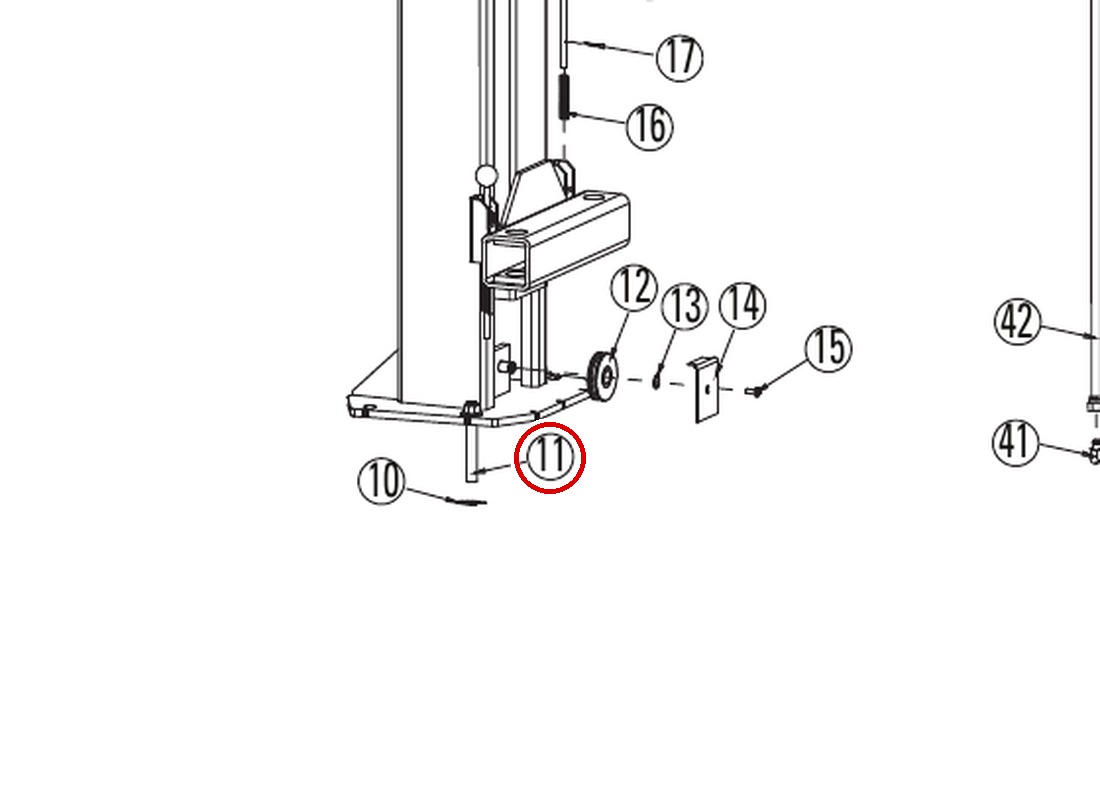 Forward Lift FJ7380 3/4" x 5-1/2" Concrete Anchor Bolt for DL9, DP10, I10 Two-Post Lifts parts diagram