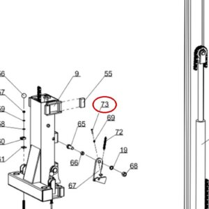 Direct Lift HR8000 Hydraulic Cylinder item 73 DIT86X35