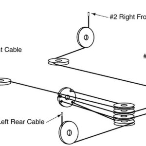 Forward Lift 1400530 Left Front Lifting Cable, 158-1/2" WB, for OR14 14K 4-Post Lift - OR14 lifting cables drawing item 1