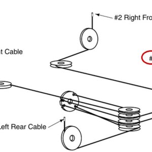 Forward Lift 1400532 Right Rear Lifting Cable, 158-1/2"/192"/212" WB, for OR14 14K 4-Post Lift - OR14 lifting cables drawing item 3