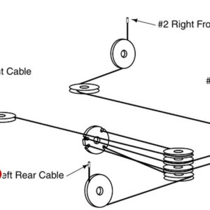 Forward Lift 1400533 Left Rear Lifting Cable, 158-1/2"/192"/212" WB, for OR14 14K 4-Post Lift - OR14 lifting cables drawing item 4