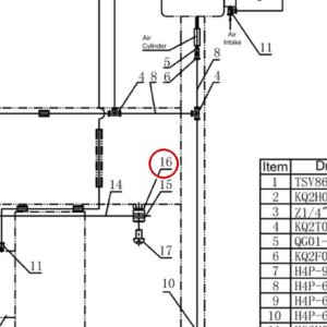DIT6N08 Air Connections Fig 17 item 16