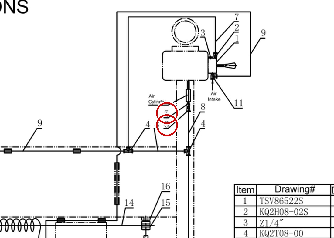 DIT0861 Air Connections Fig 17 item 6