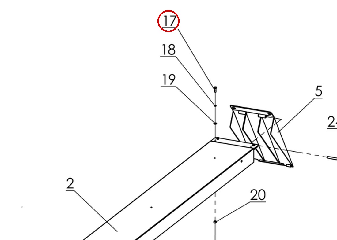 DIT1116 Fig 13 Crossbeam Components item 17