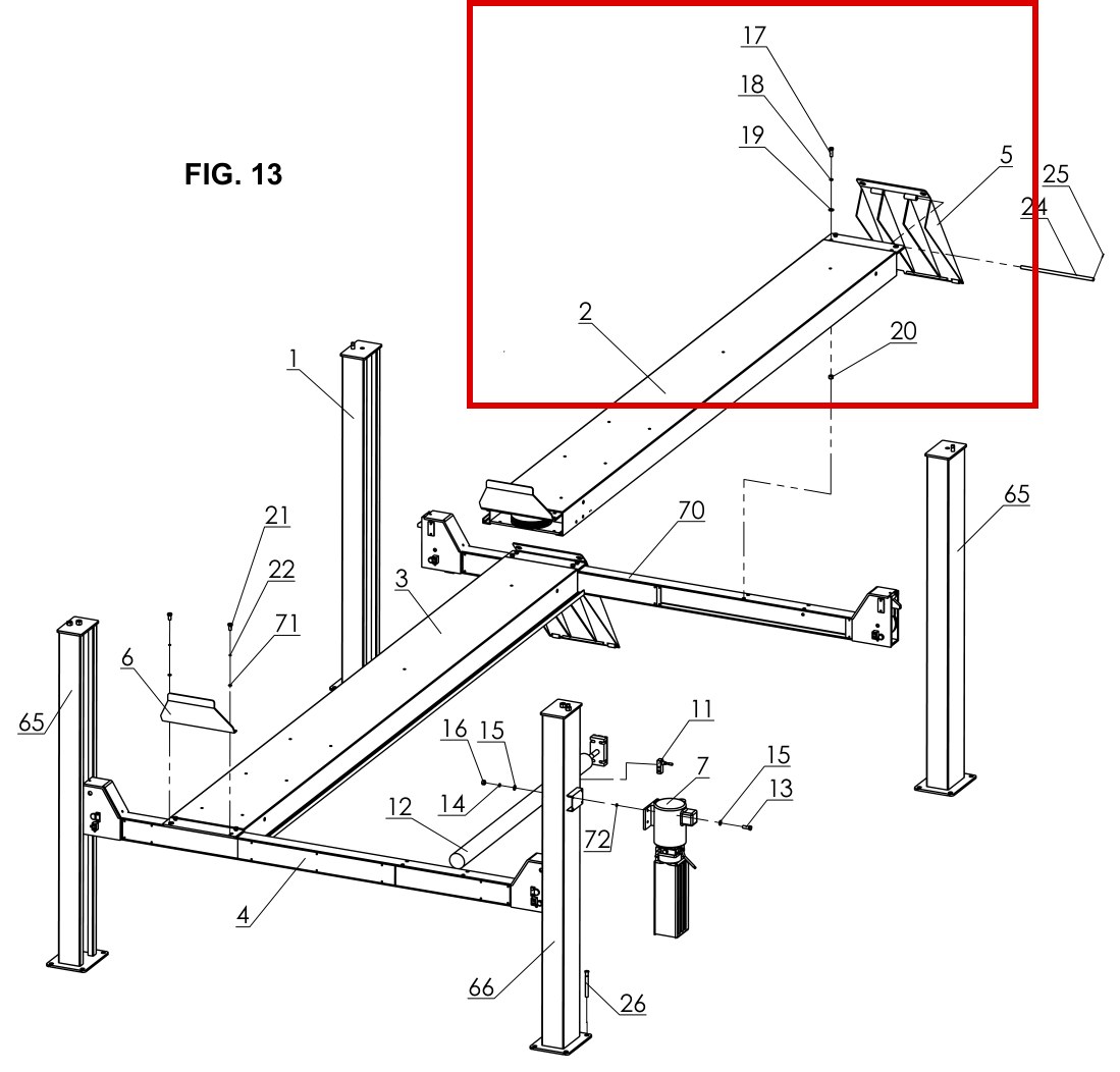 DIT4116 Fig 13 Crossbeam Components item 19 (location)