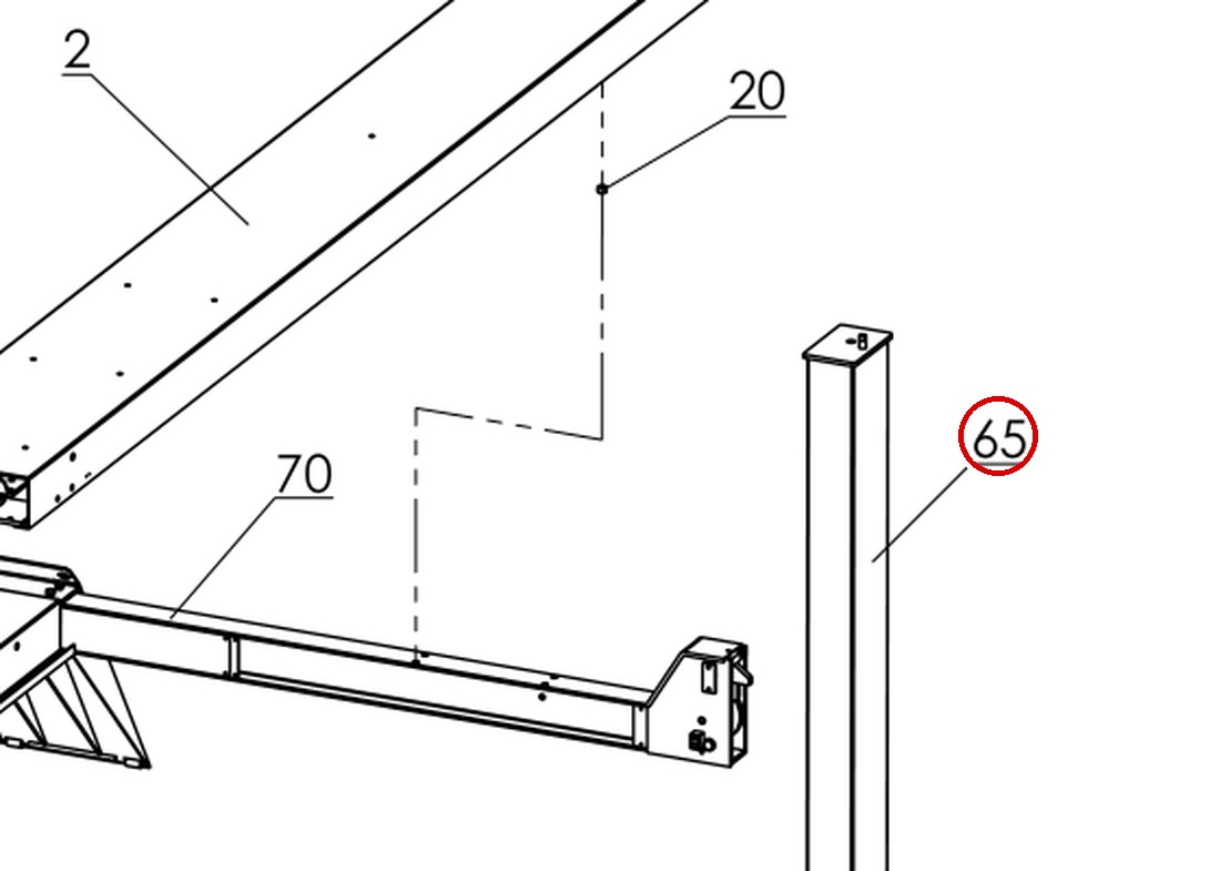 Item 65 FOD2200 H4P-2200 Column C, Pro 14F 14000 Crossbeam & Components Fig 13