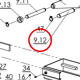 Direct Lift Pro 14F 14,000 Pro 14F 14000 Rolling Jack Assembly (Figure 15) item 9.12 DIT9005