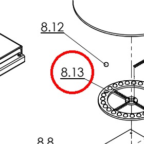Direct Lift Pro 14F 14,000 Pro 14F 14000 Turn Table Assembly (Figure 14) item 8.13 DIT0013