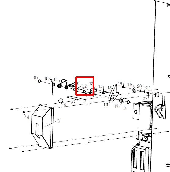 Challenger X10 X10 Lock Parts item 12 CHR0024AMS (location)