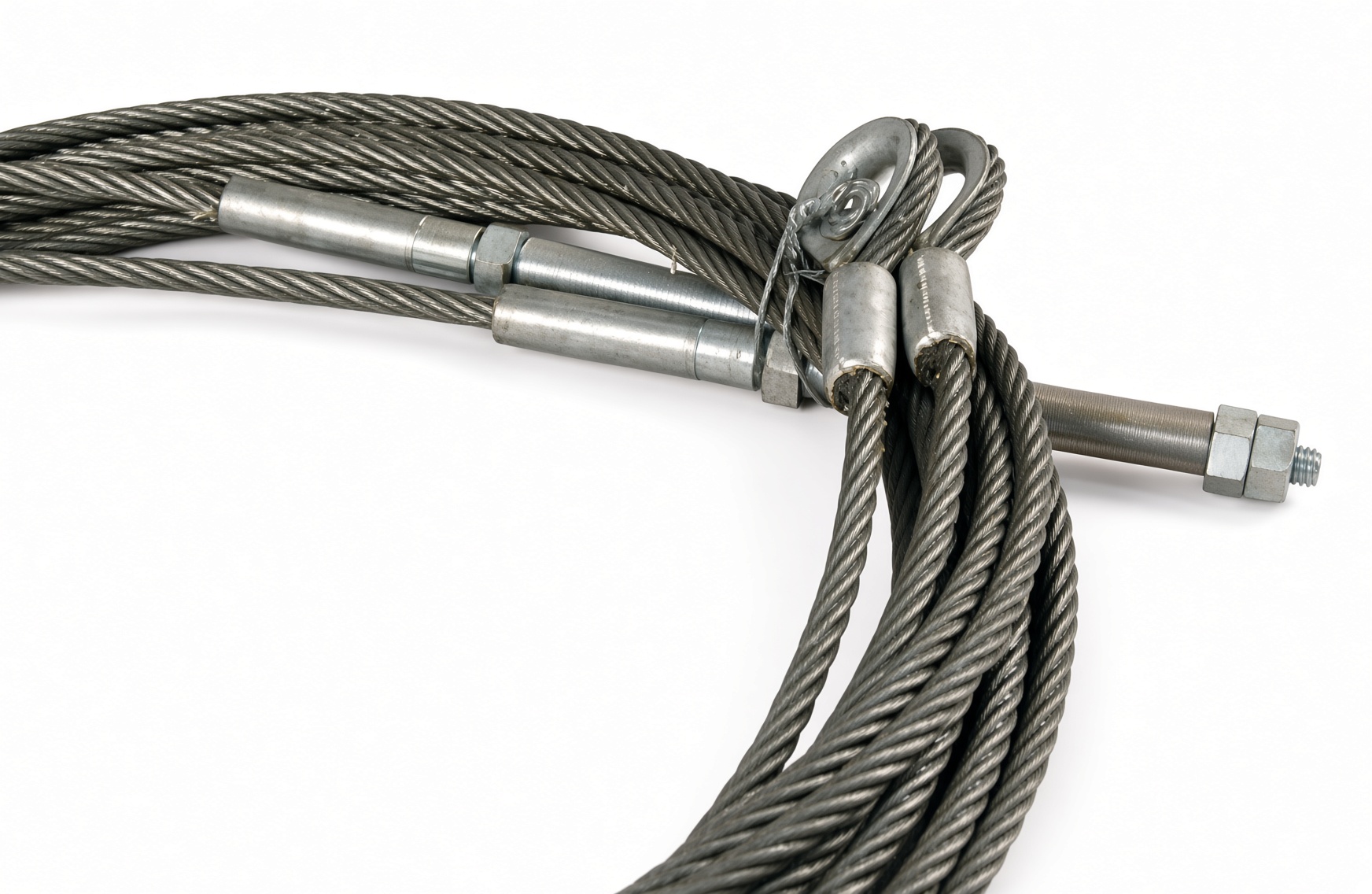 Hydra-Lift 98582 Lifting Cable - 235" Long, 1 Threaded Stud, 1 Loop for 88CB / 88CB LUBE 4-Post Lifts