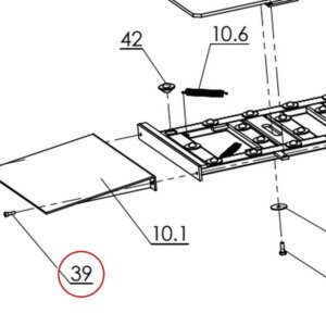 B20-10×25 Screw M10×25 for Pro 14F 14,000 lb Lift - parts drawing detail