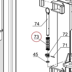 Direct Lift 30500-5200-4 Arm Restraint Spring - PRO10 10K / BP9 / PRO9F 9K 2-Post Lifts - parts drawing detail