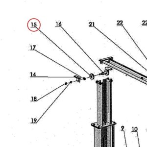 Direct Lift 52007 3.62" Cable Sheave - 2-Column 8K, OH8000 & Pro-9/9F 9K Two-Post Lifts - parts drawing detail