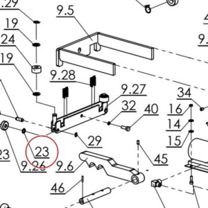 Direct Lift B45-12 Small Flat Washer 12mm for Pro 14F 14,000 lb Lift Rolling Jack - parts drawing detail
