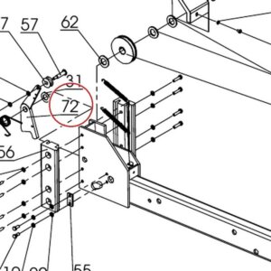 Direct Lift DP8-2010 Safety Lock B for 7K / 8K / PP8+ Four-Post Lifts - parts drawing detail