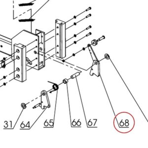Direct Lift DP8-2010DC Safety Lock A for 7K / 8K / PP8+ Four-Post Lifts - parts drawing detail