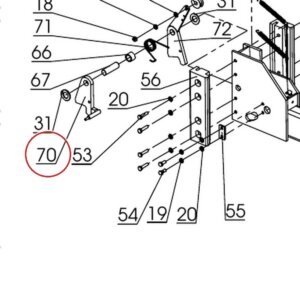 Direct Lift DP8-2011 Trigger Lock B Work Lock for 7K & 8K 4-Post Parking Lifts (PP8 Plus) - parts drawing detail