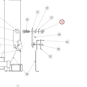 Forward Lift 991070 PAL Cap Nut 3/16" - Carriage Safety Latch for DP10AN, DP97S-2, I10 Lifts - parts drawing detail